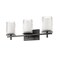 Z-Lite Grayson Vanity, 3-Light, 23 In.W x 5.75 In.L x 8.5 In.H, Matte Black/Clear + Etched Opal 1949-3V-MB - alternate 2
